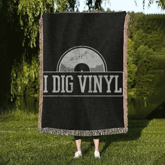 I Dig Vinyl Woven Blankets