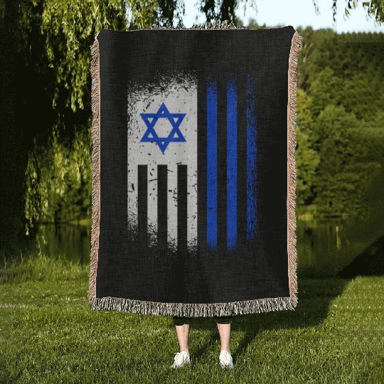Israel Flags Design / Jerusalem Haifa Tel-Aviv Woven Blankets