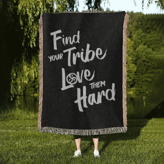 Find Your Tribe - BDSM Triskelion Woven Blankets