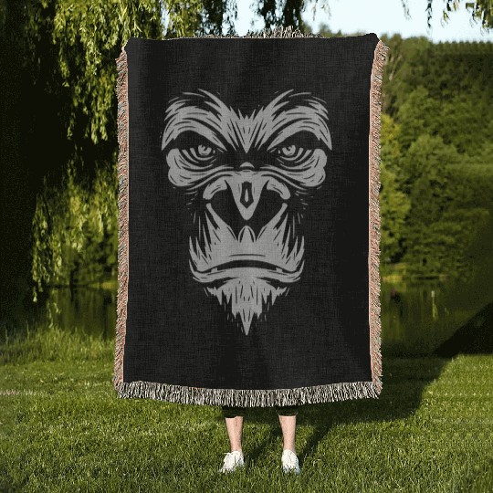 Monkey Gorilla Woven Blankets