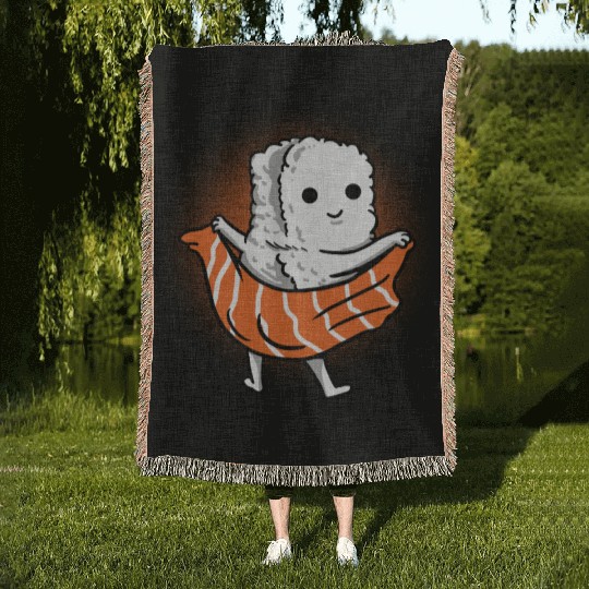 Sushi towel wipe gift Woven Blankets