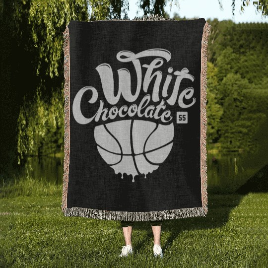 White Chocolate Basketball Legend Woven Blankets