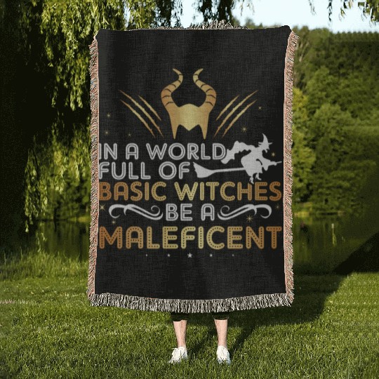 Halloween Scary Costume Witches be a Maleficent Woven Blankets