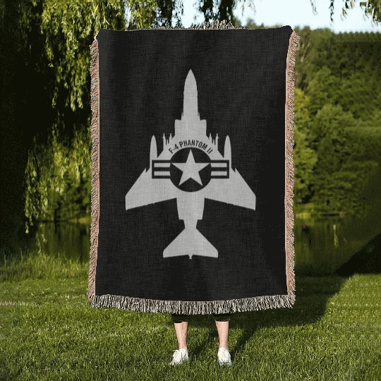 F-4 Phantom II Military Fighter Jet Airplane Woven Blankets
