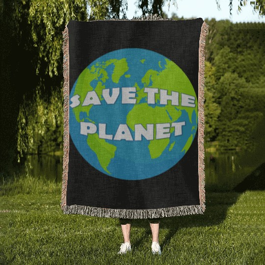 SAVE THE PLANET Woven Blankets