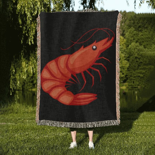 Shrimp Jitsu Mixed Martial Arts Fighter Shrimping Woven Blankets