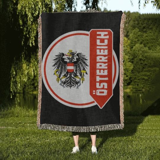 Austria Design with Eagle / Gift Woven Blankets