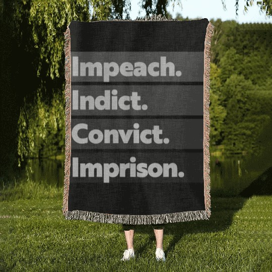 Trump Impeach, Anti Trump Protest Woven Blankets