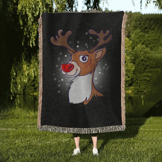 Rudolph The Red Nosed Reindeer Woven Blankets