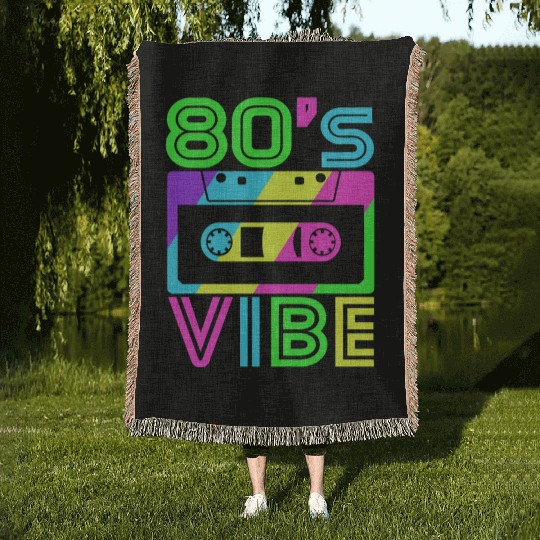 Retro Aesthetic Party Wear - 80s Vibe Woven Blankets