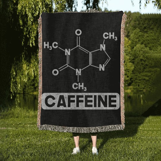 Chemistry Caffeine Woven Blankets