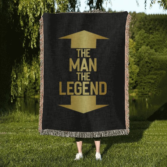 the man the legend Woven Blankets