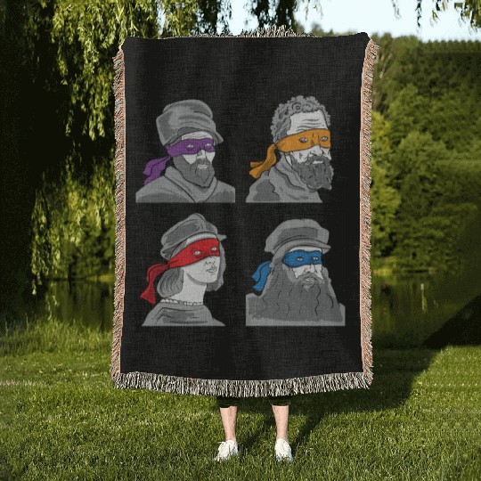 Leonardo Donatello Raphael Michelangelo Gift Woven Blankets