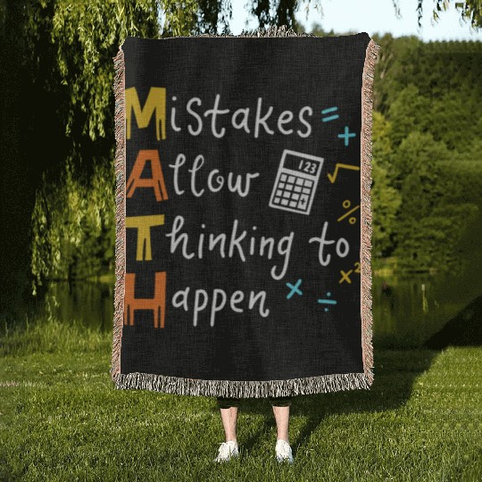 Math Teacher Woven Blankets