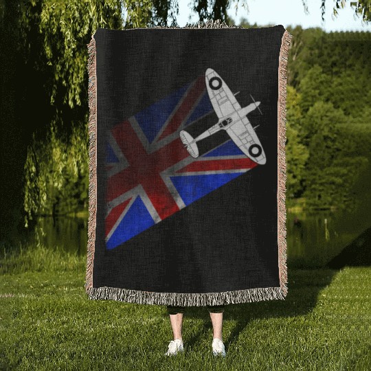 Spitfire UK Flag Mk.1 RAF British WWII Woven Blankets