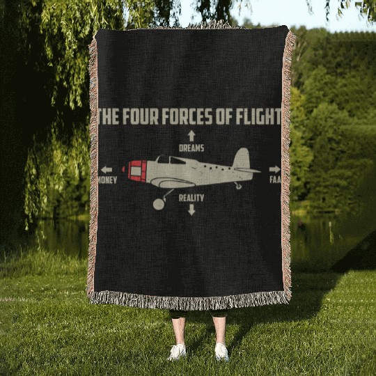Aircraft remote Woven Blankets
