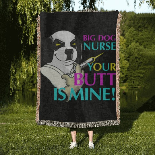 BIG DOG NURSE Woven Blankets