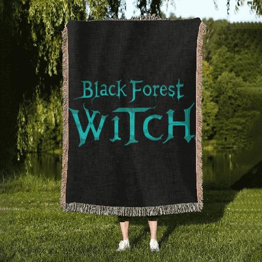 Black Forest Witch Woven Blankets