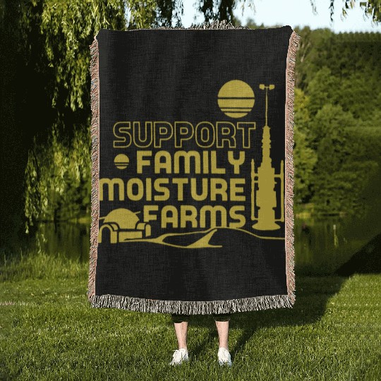 New Star Wars Parody Support Family Moisture Farms Woven Blankets