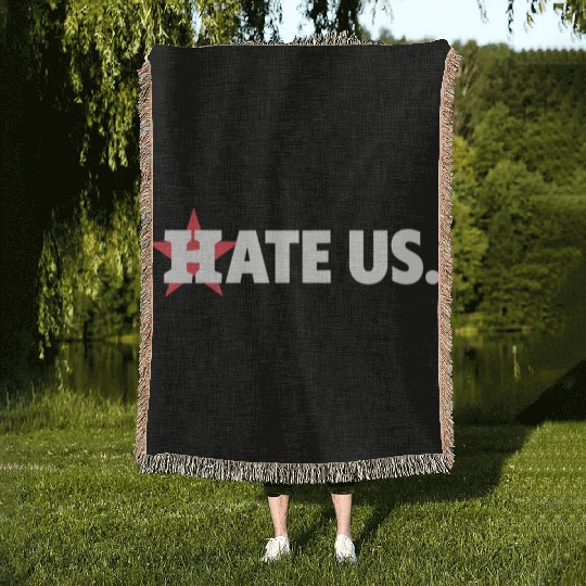 Houston Astros Hate Us Woven Blankets
