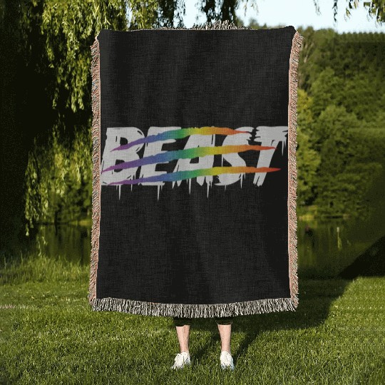 Matching Lesbian Couple Beauty & Beast Part1 Woven Blankets