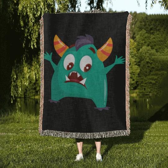 happy angry surprises BARON Woven Blankets