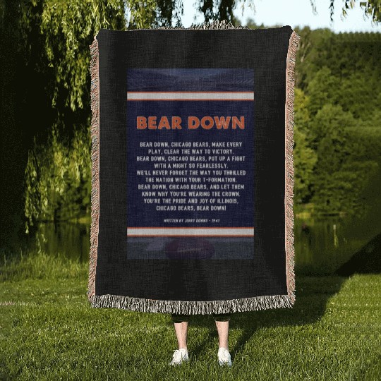 Bear Down Lyrics Poster Woven Blankets