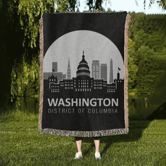 Washington D.C. Woven Blankets