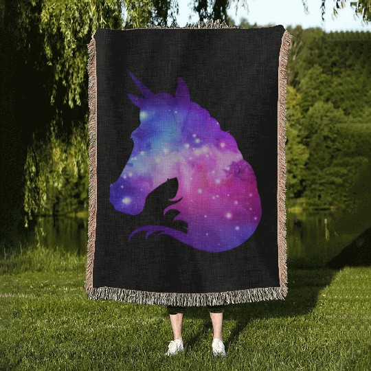 Galaxy Unicorn Woven Blankets