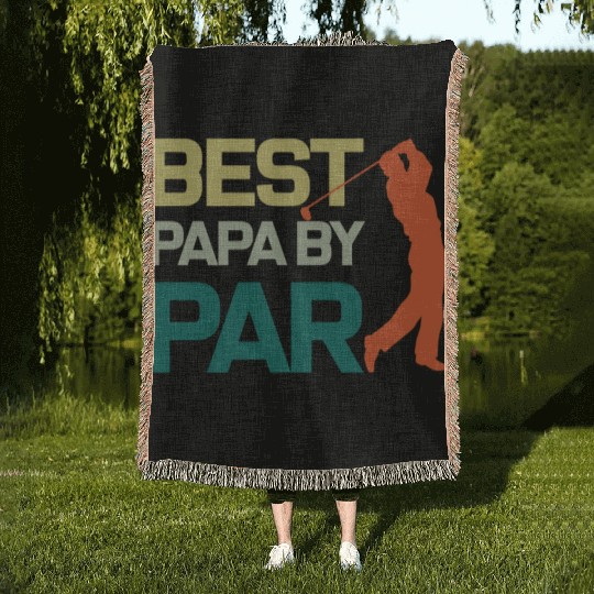 Mens Best Papa By Par Fathers Day Gifts Woven Blankets
