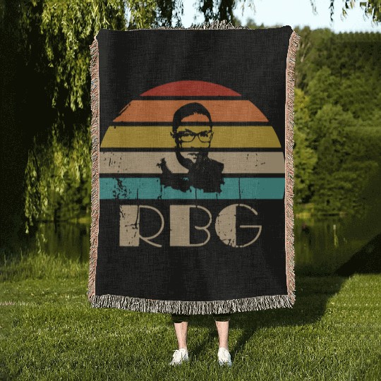 Vintage Notorious RBG Woven Blankets Ruth Bader Ginsburg