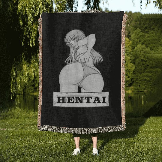 hen Anime Waifu japanese sexy bikin Girl Ahegao Woven Blankets