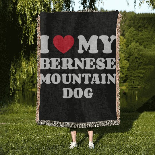 Bernese Mountain Dog Woven Blankets