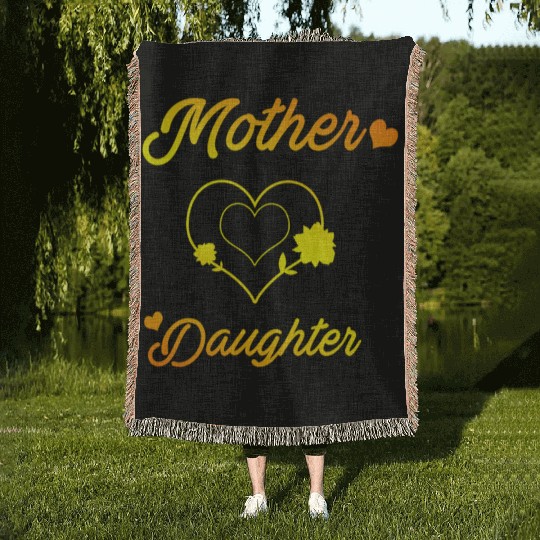 Mother and daughter mothers day love daughters mom Woven Blankets