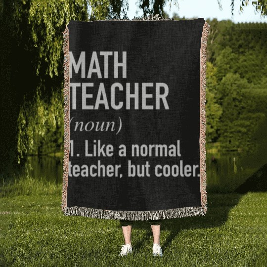 math teacher defined Woven Blankets