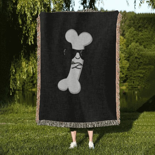 Dad To The Bone Cute Anatomy Pun Woven Blankets