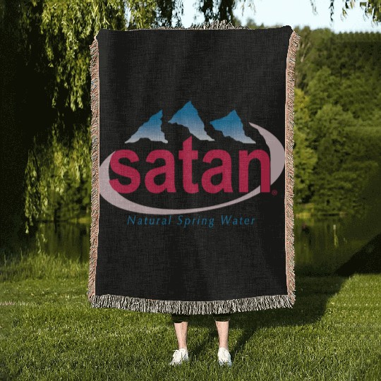 Satan Natural Spring Water Woven Blankets