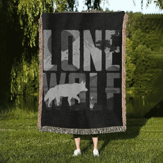 Lone Wolf Gift Woven Blankets