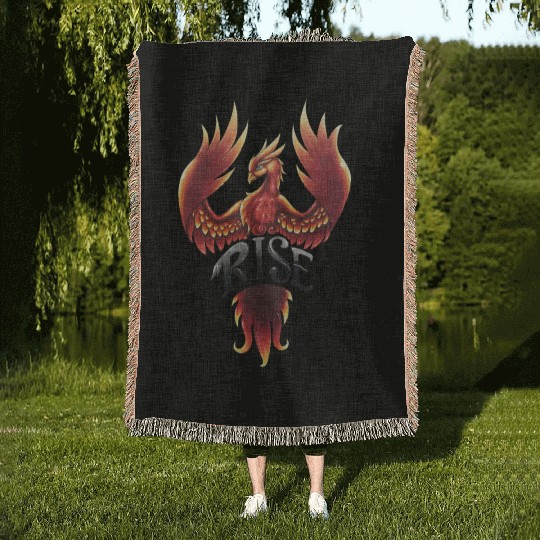 Rising Phoenix Woven Blankets
