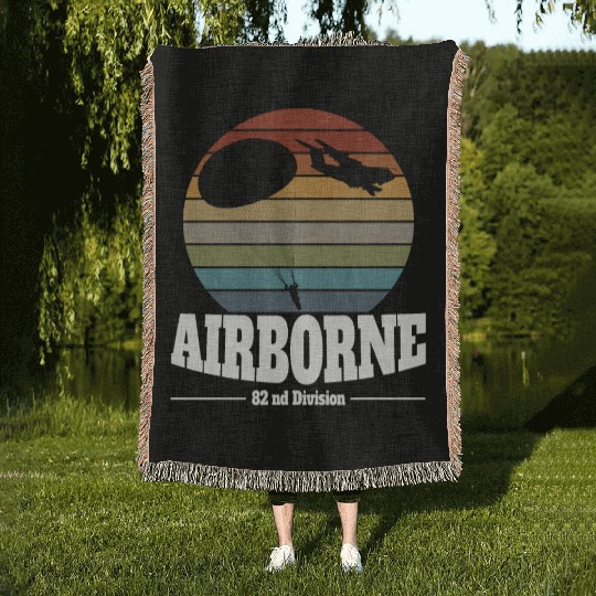 82nd AIRBORNE Division US Army Woven Blankets