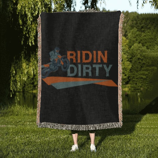 Dirt Bike MX Motocross Supercross Woven Blankets