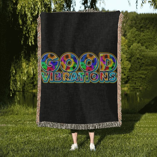 Good Vibrations Good Intentions Woven Blankets