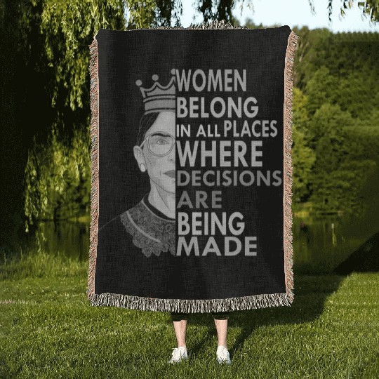 Ruth Bader Ginsburg Woven Blankets