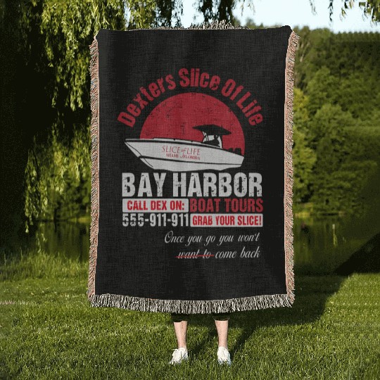 Cool Dexter Bay Harbor Boat Tours Woven Blankets