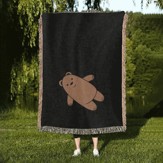 Teddy bear claw machine Woven Blankets
