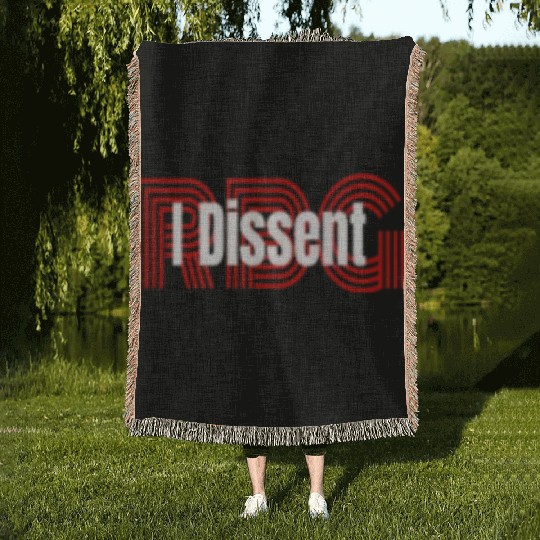 I dissent RBG Woven Blankets