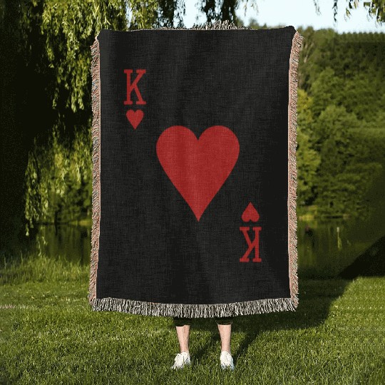 King of Hearts Halloween Costume Woven Blankets