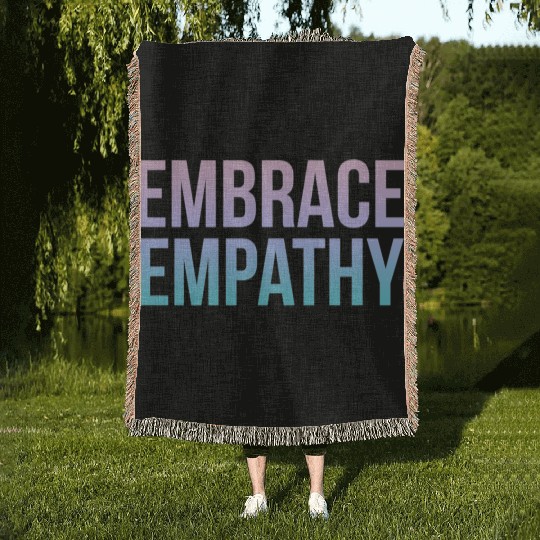 Embrace Empathy Large Colour Woven Blankets