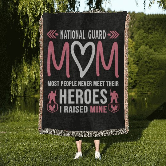 National Guard Mom Woven Blankets Army Heroes Gifts Militar