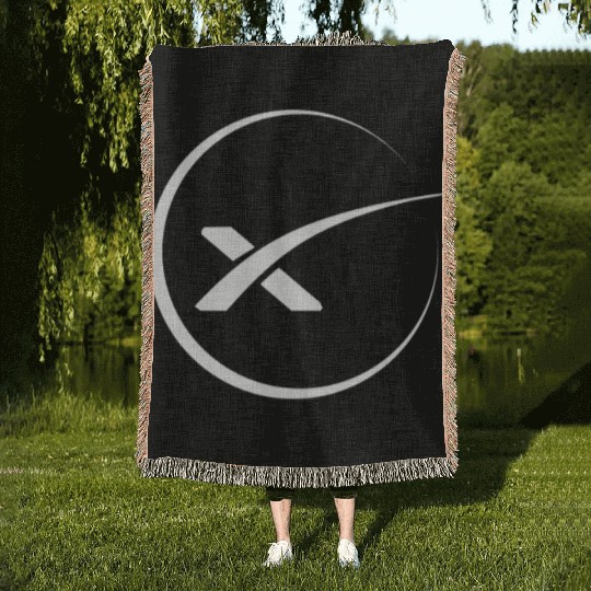 space x spacex elon musk Woven Blankets